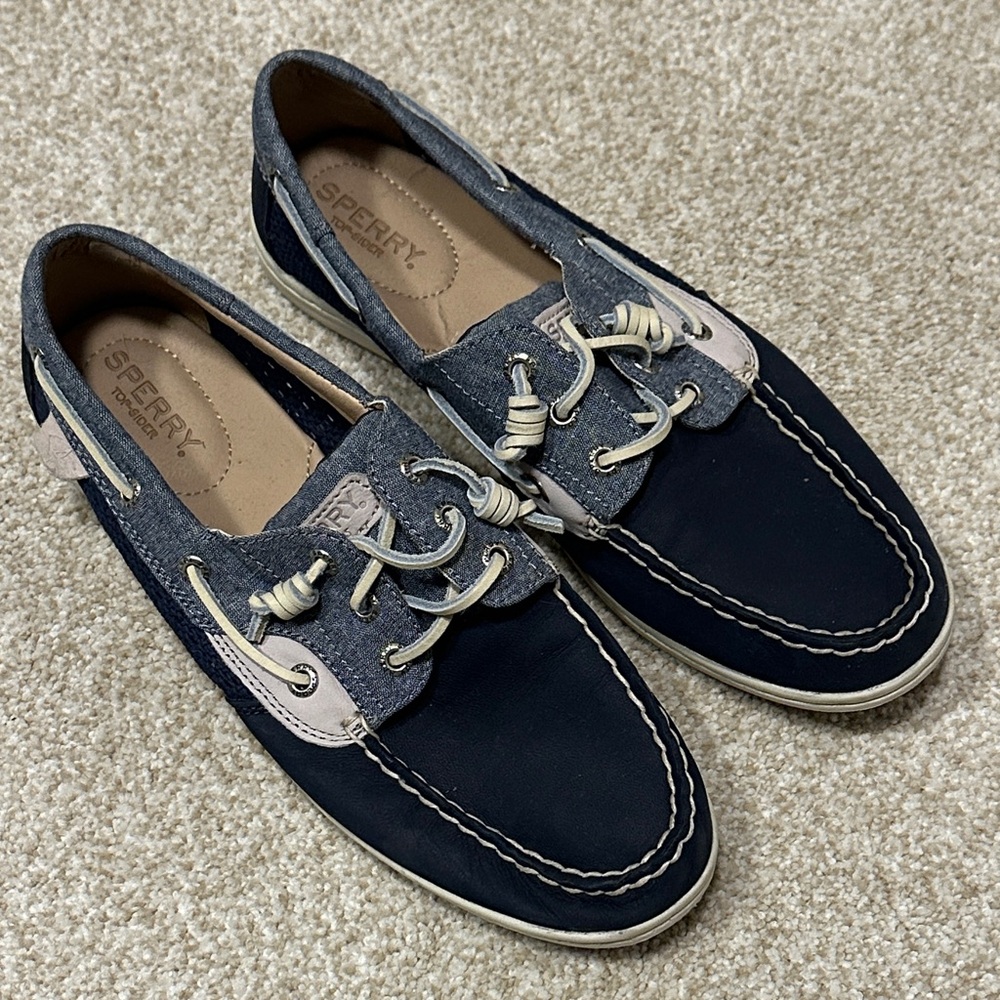 Sperry Topsider Leather Loafers Womens Songfish Boat Shoes Size 9.5